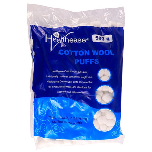 Absorbent Cotton Wool Balls – Type 2, Non-Sterile, Autoclavable (500g Pack)