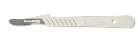 Surgical Blade Stainless Steel with Plastic Handle – 12