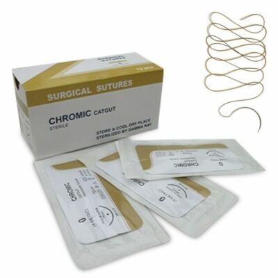 Absorbable Chromic Catgut Suture 0/0 – ½ Circle, 75 cm